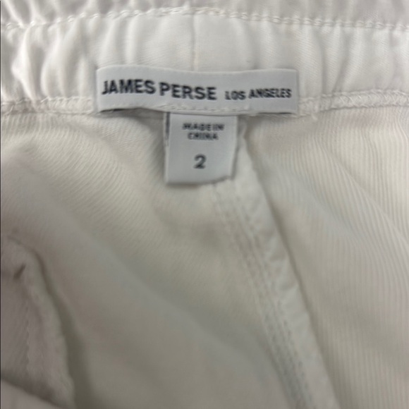 JAMES PERSE WHITE DRAWSTRING CASUAL PANTS SIZE 2 - Picture 3 of 9